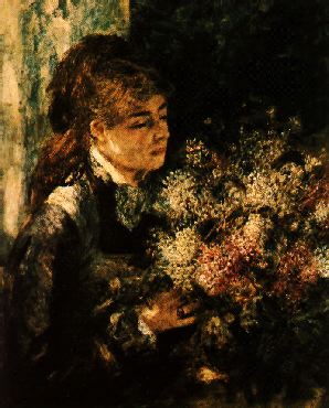 Woman with Lilacs